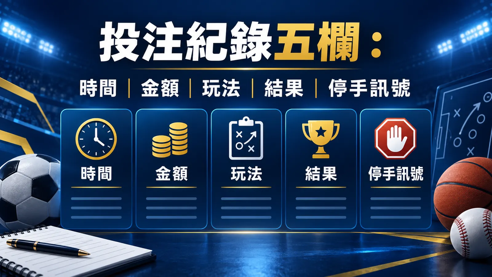 投注紀錄怎麼做才有用？金額、時間、玩法、結果與停手訊號五欄